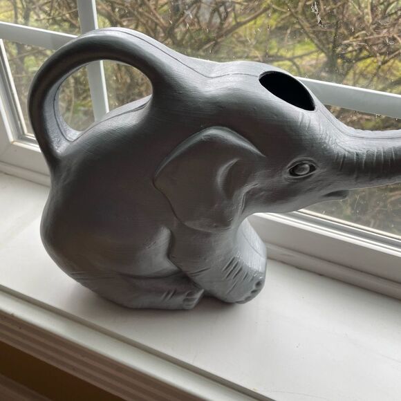 Vintage 1996 Union Gray Elephant Watering Can - Picture 5 of 14